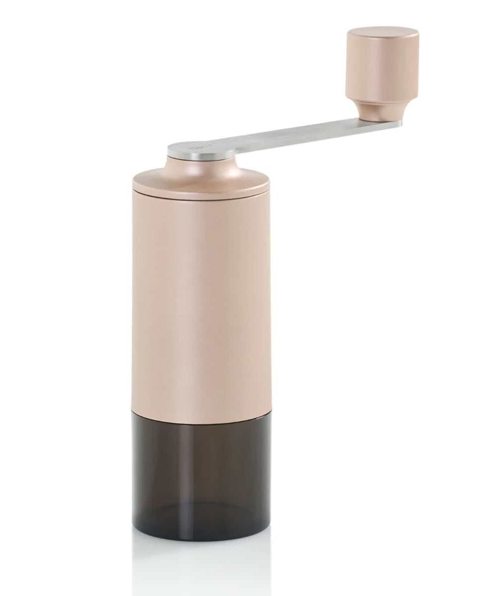 AdHoc Moro – Kaffeemühle 25 g, Ø 5,6 × 18,8 cm, Edelstahl/Kunststoff, Keramikmahlwerk, Kupfer