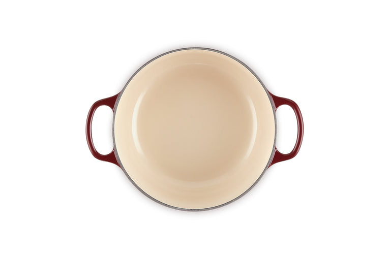 Le Creuset Kochtopf – 2,4 l, Ø 21,5 cm, Gusseisen, Emaille, für Induktion, Gas, Glaskeramik u. a., Rot