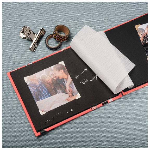 Hama Fotoalbum Wiro Fine Art – blau, mit Pergaminzwischenblättern, Papier, 240 × 170 mm