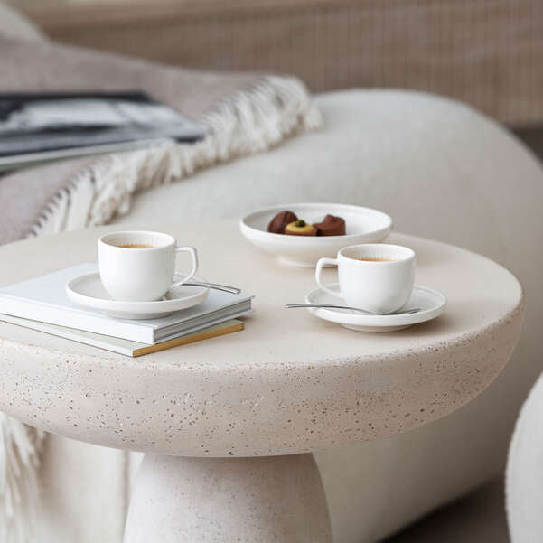 Villeroy & Boch Afina Espressountertasse – Porzellan, weiss