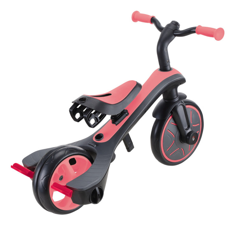 Globber Explorer 4 in 1 Dreirad – Schiebestange, verstellbarer Sitz – ab 10 Monaten – Rosa