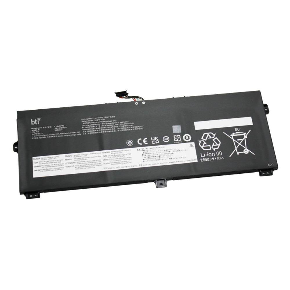 BTI Notebook-Akku – für ThinkPad X390 Yoga – 51 Wh, 11,55 V (3 Zellen) – Schwarz