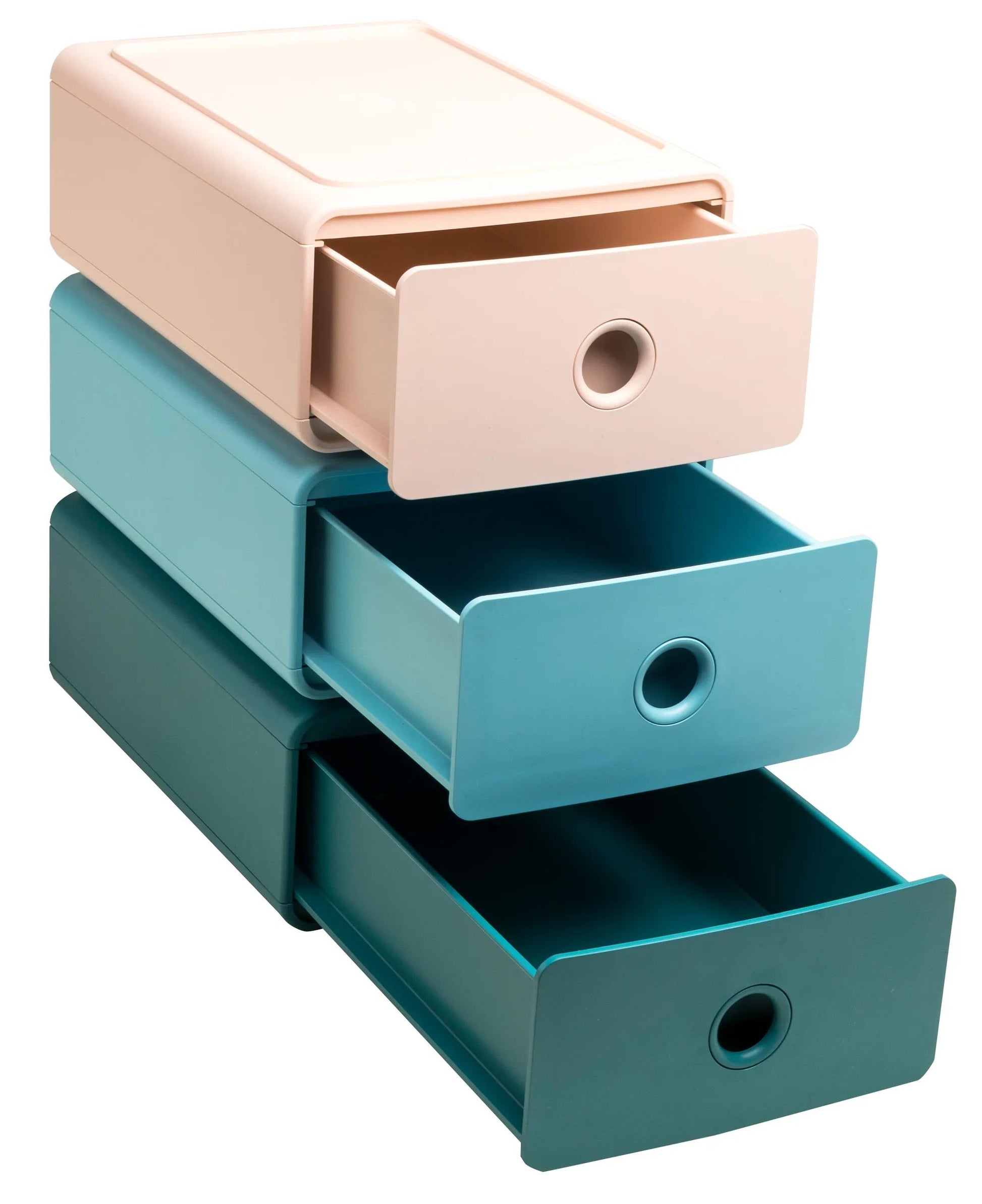 Exacompta SKANDI Schubladenelement – 1 Schublade, für A5+, stapelbar, rosa, Polystyrol (PS)