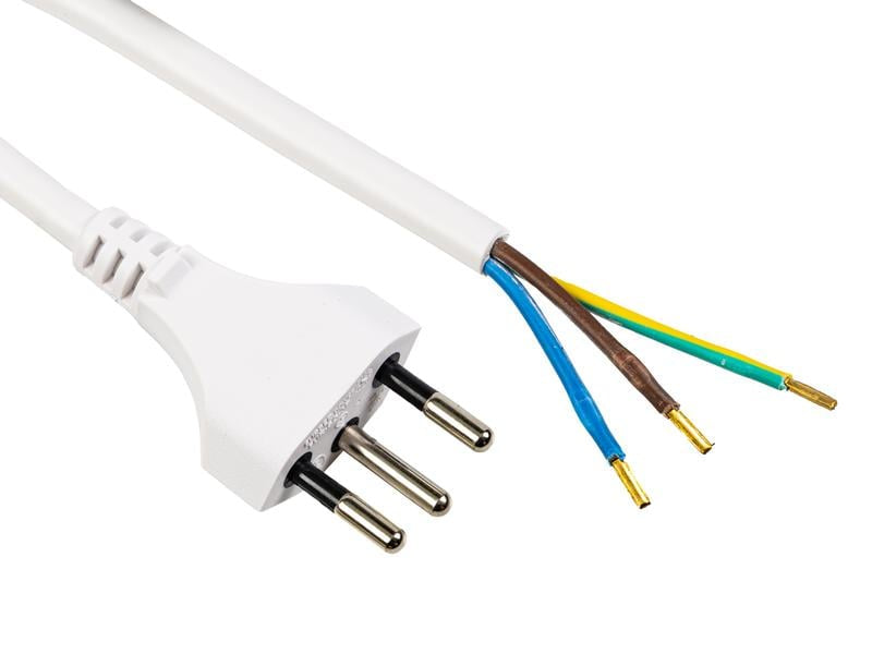 FURBER.power Verlängerungskabel – T12–offen, 1,8 m, 3×1 mm², weiss