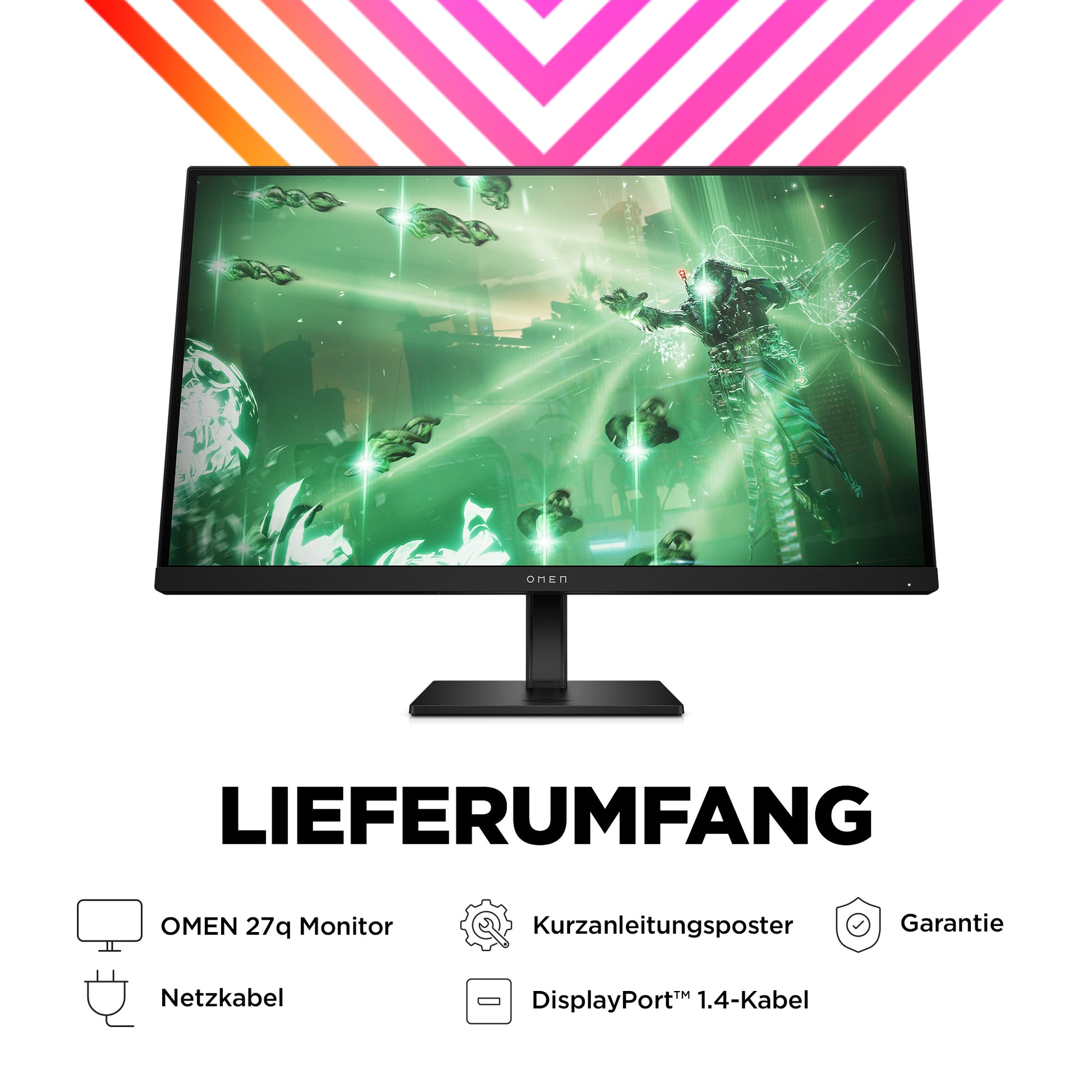HP OMEN 27Q – Monitor, 27" 2560 × 1440 (WQHD), 165 Hz