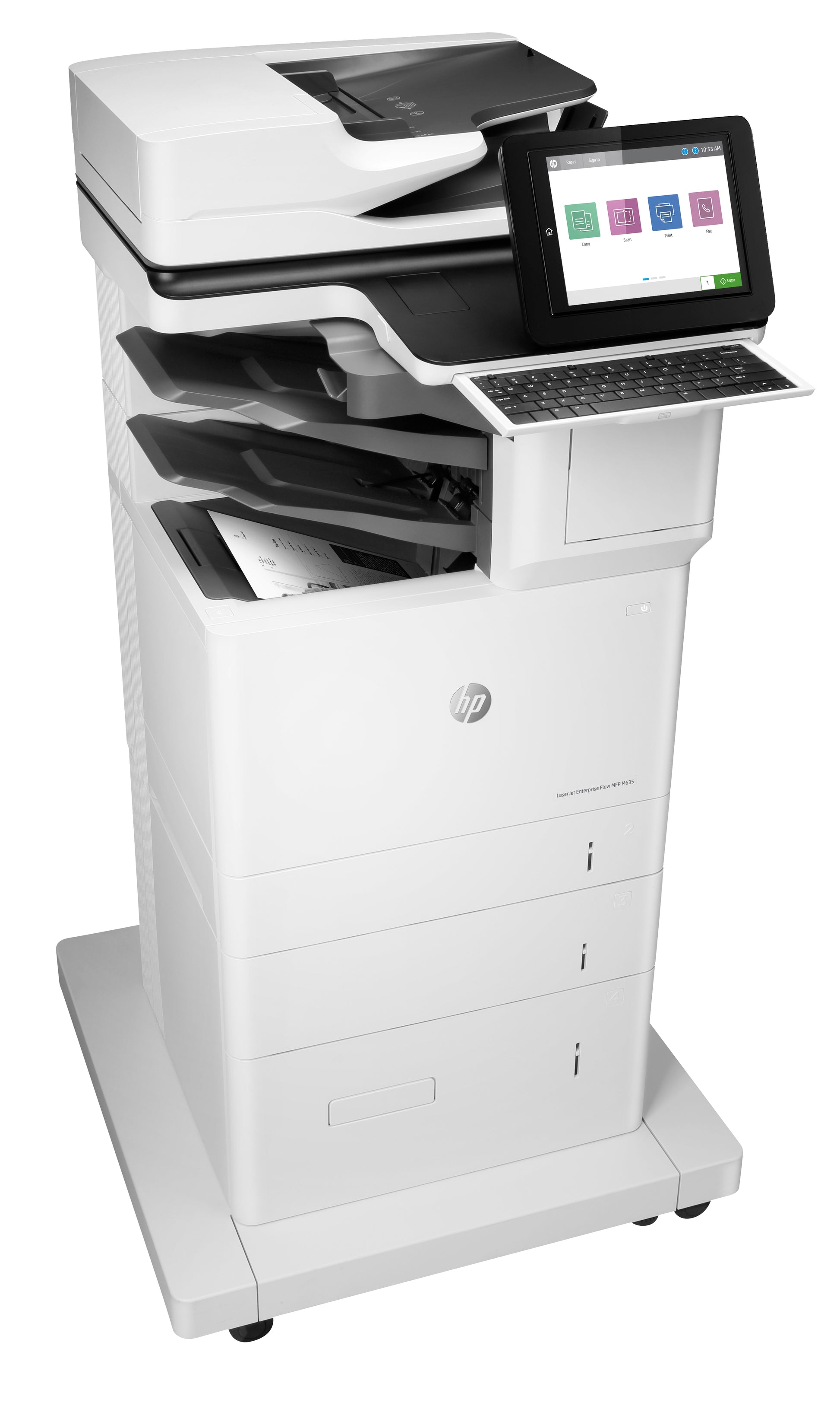 HP LaserJet Enterprise Flow MFP M635z – SW-Laser-Multifunktionsdrucker, A4, 4-in-1, Duplex, ADF, WLAN/LAN