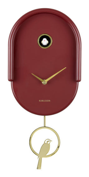 Karlsson Wanduhr Tweet, Braun, Kunststoff