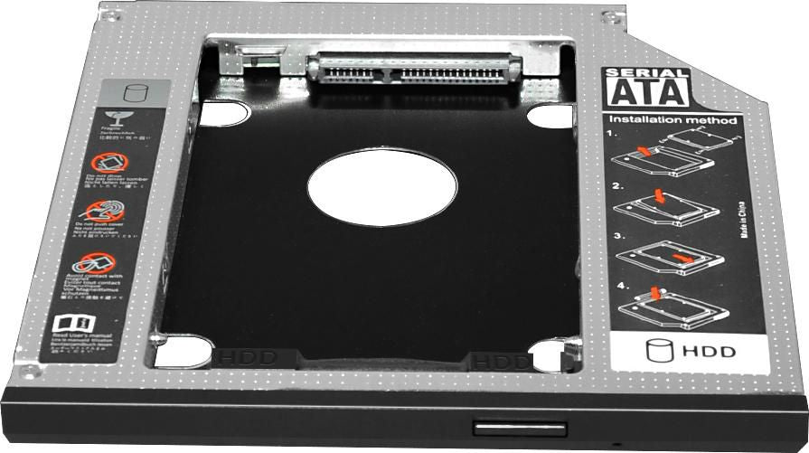 CoreParts 2. Einschub HDD/SSD-Caddy 9,5 mm – Schwarz