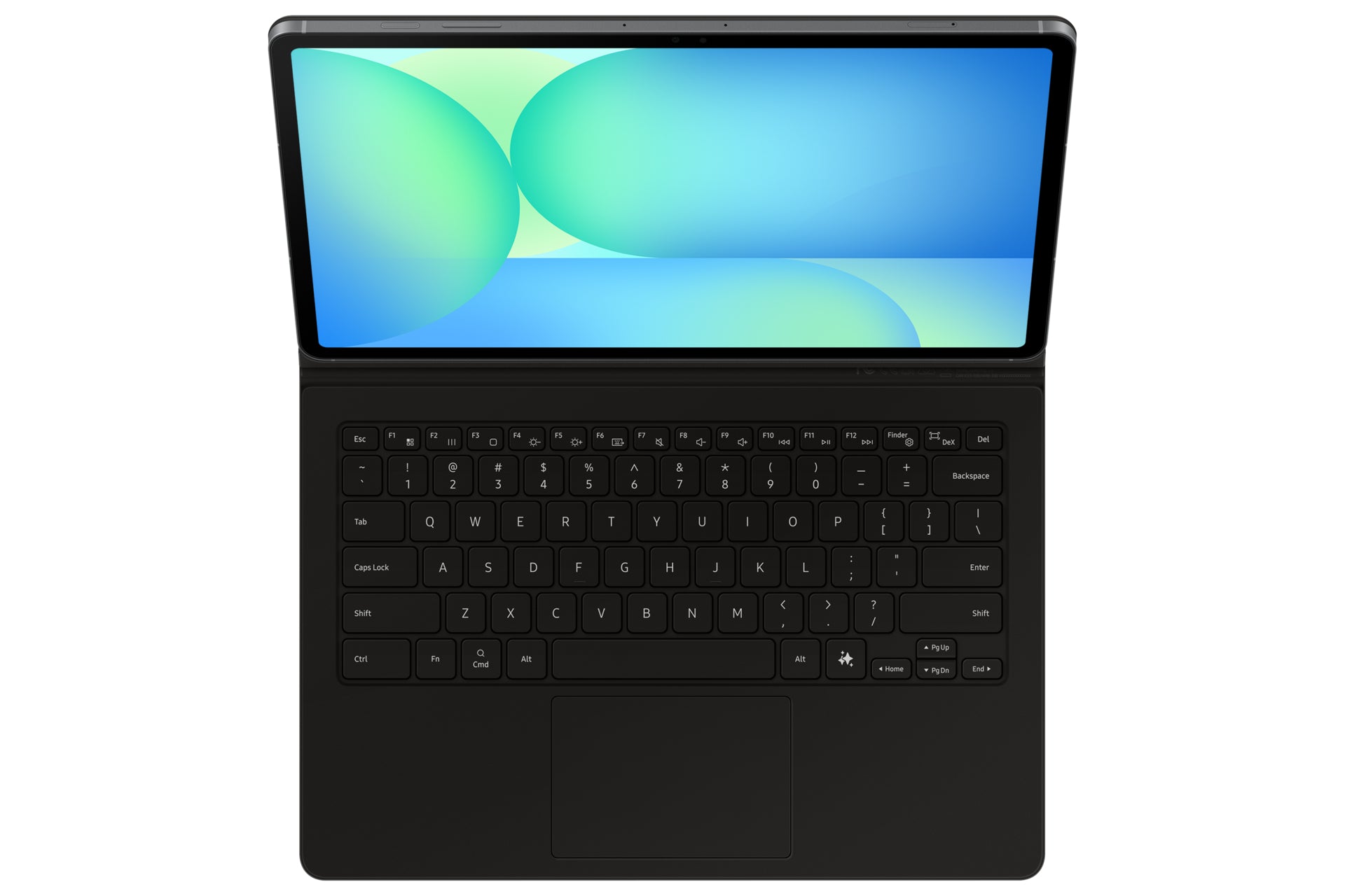 Samsung Tastatur-Case für Galaxy Tab S10 FE+ – Smart Connector, QWERTZ (CH), mit Trackpad – Schwarz