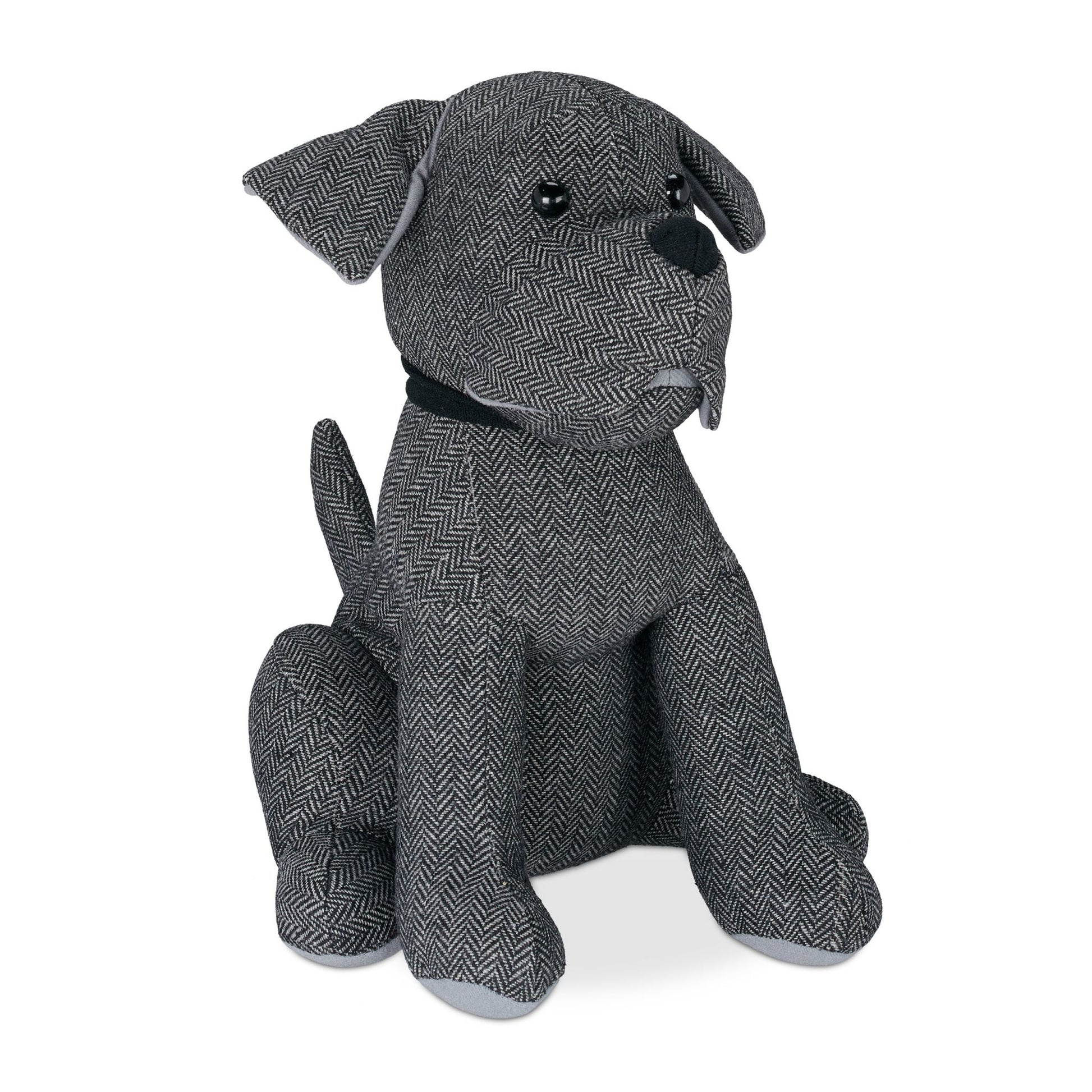 Relaxdays Türstopper – Polyester, Sand – Grau – 260 × 330 × 295 mm