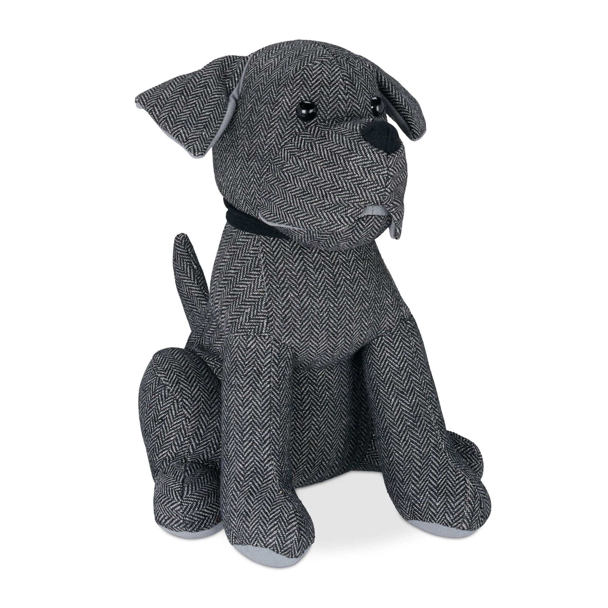 Relaxdays Türstopper – Polyester, Sand – Grau – 260 × 330 × 295 mm