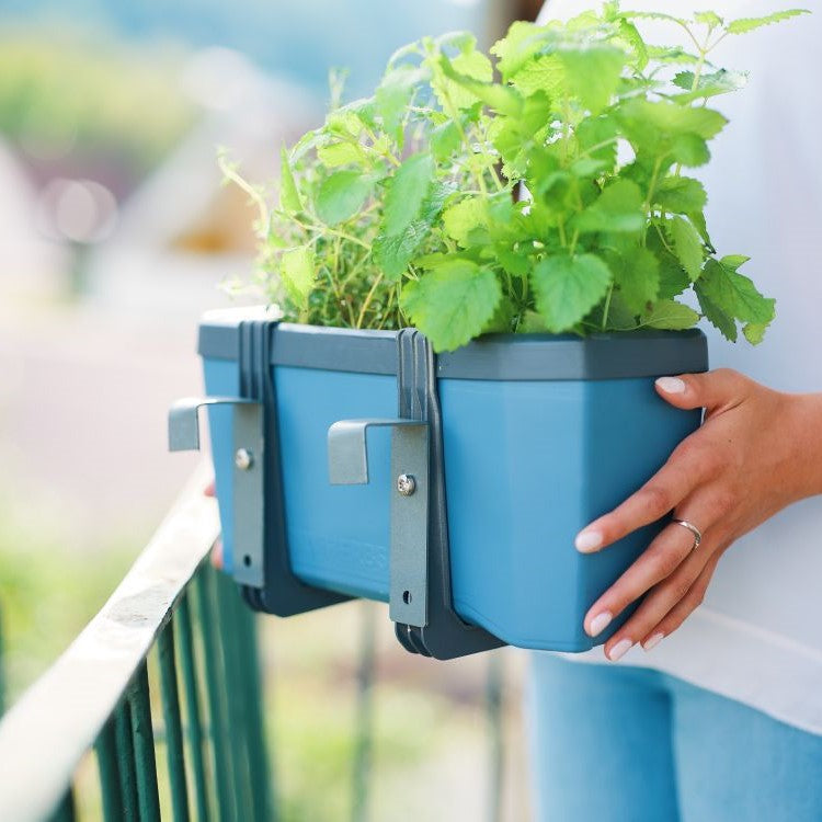 Gusta Garden Pflanzenkastenhalter 30B004 Ø 40 mm – Schwarz, Polypropylen/Stahl, für Innen- und Aussenbereich