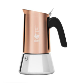 Bialetti Venus Espressokanne – 170 ml, 4 Tassen, für Glaskeramik, Kupfer