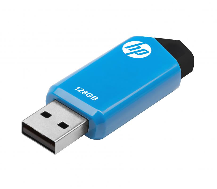 HP v150w – 128 GB USB-Stick, USB Typ-A, USB 2.0, schwarz/blau