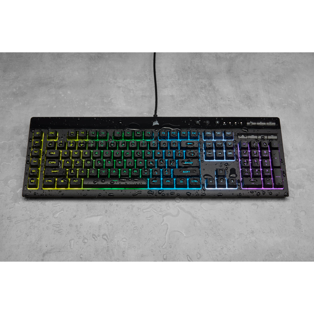 Corsair K55 RGB PRO – Gaming-Tastatur – kabelgebunden – USB – QWERTZ (DE) – RGB – mit Handballenauflage