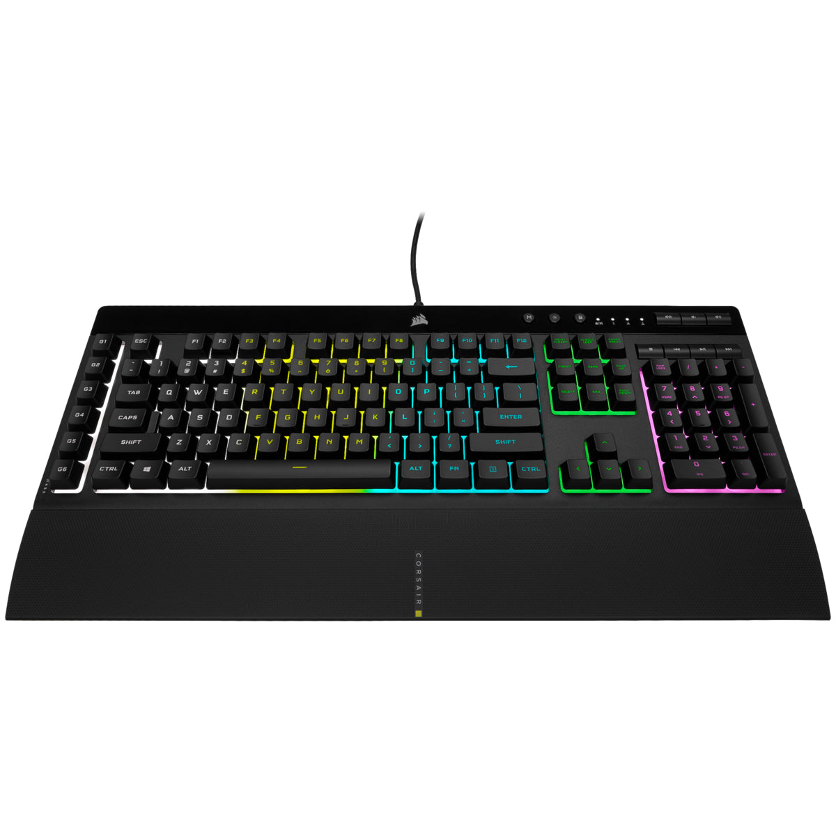 Corsair K55 RGB PRO – Gaming-Tastatur – kabelgebunden – USB – QWERTZ (DE) – RGB – mit Handballenauflage