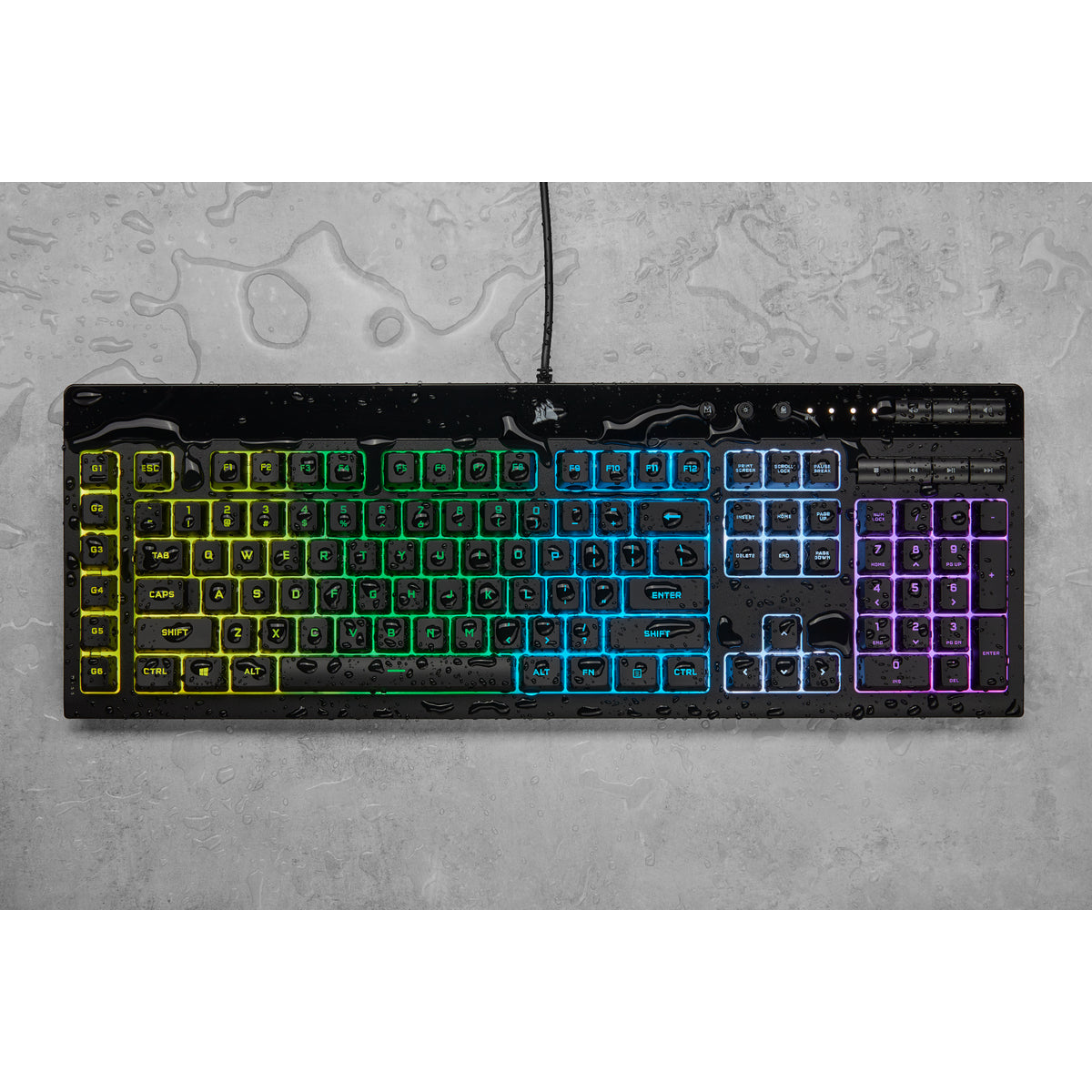 Corsair K55 RGB PRO – Gaming-Tastatur – kabelgebunden – USB – QWERTZ (DE) – RGB – mit Handballenauflage