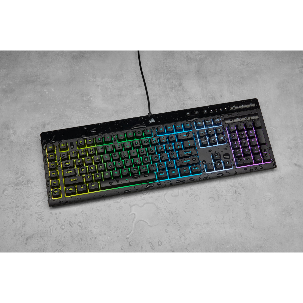Corsair K55 RGB PRO – Gaming-Tastatur – kabelgebunden – USB – QWERTZ (DE) – RGB – mit Handballenauflage
