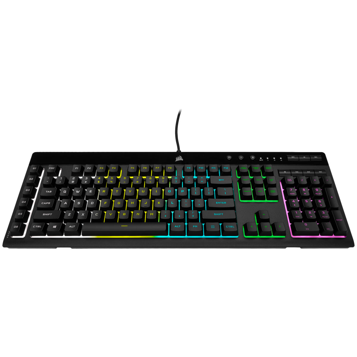 Corsair K55 RGB PRO – Gaming-Tastatur – kabelgebunden – USB – QWERTZ (DE) – RGB – mit Handballenauflage