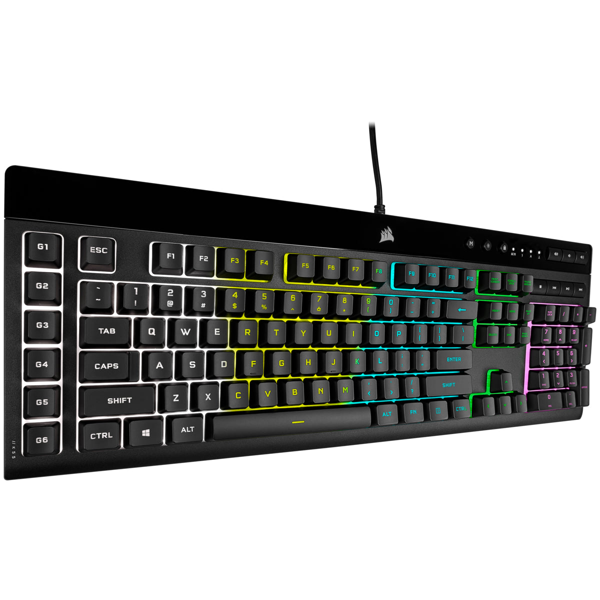 Corsair K55 RGB PRO – Gaming-Tastatur – kabelgebunden – USB – QWERTZ (DE) – RGB – mit Handballenauflage