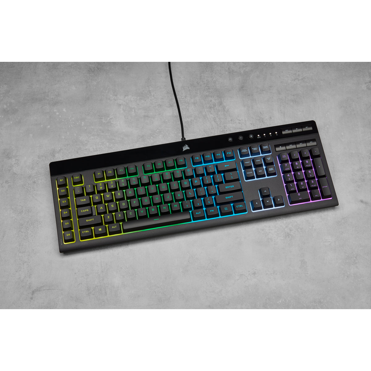 Corsair K55 RGB PRO – Gaming-Tastatur – kabelgebunden – USB – QWERTZ (DE) – RGB – mit Handballenauflage