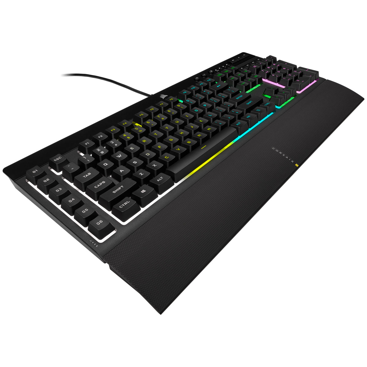Corsair K55 RGB PRO – Gaming-Tastatur – kabelgebunden – USB – QWERTZ (DE) – RGB – mit Handballenauflage