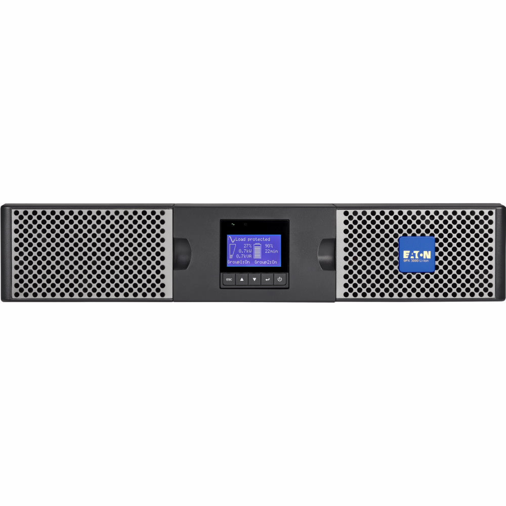 Eaton 9PX 3000i RT2U Netpack – USV Online (Doppelwandler), 3 kVA/2400 W, Rack 2U, Li-Ion, LCD, Hot-Swap