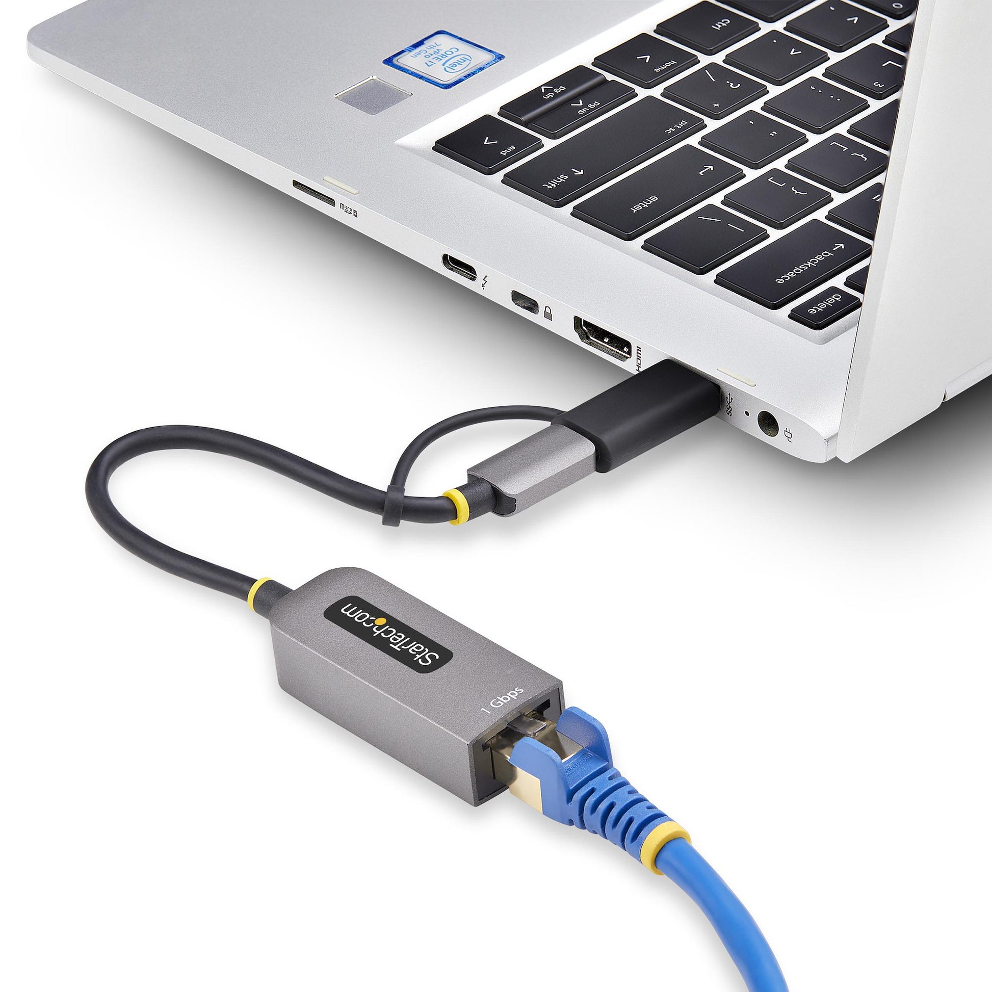 StarTech.com USB-C zu Gigabit-Ethernet Adapter – USB-A Dongle, 1× RJ-45, für Windows/macOS/Linux