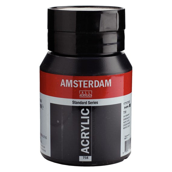 Royal Talens Amsterdam – Acrylic Standard – Acrylfarbe – Schwarz, 500 ml
