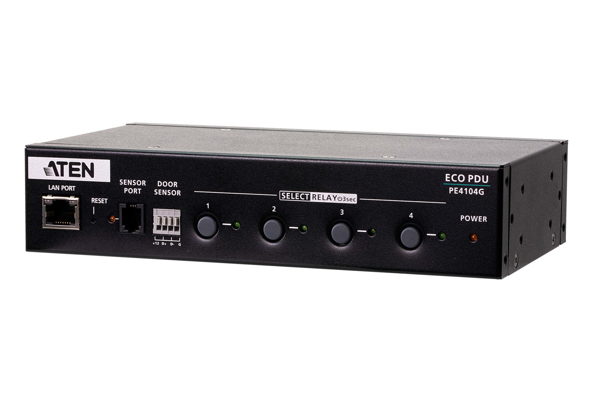ATEN PE4104G IP Power Switch C13×4 – 1U Rack, IEC C14 Eingang, 3 m Kabel – Schwarz