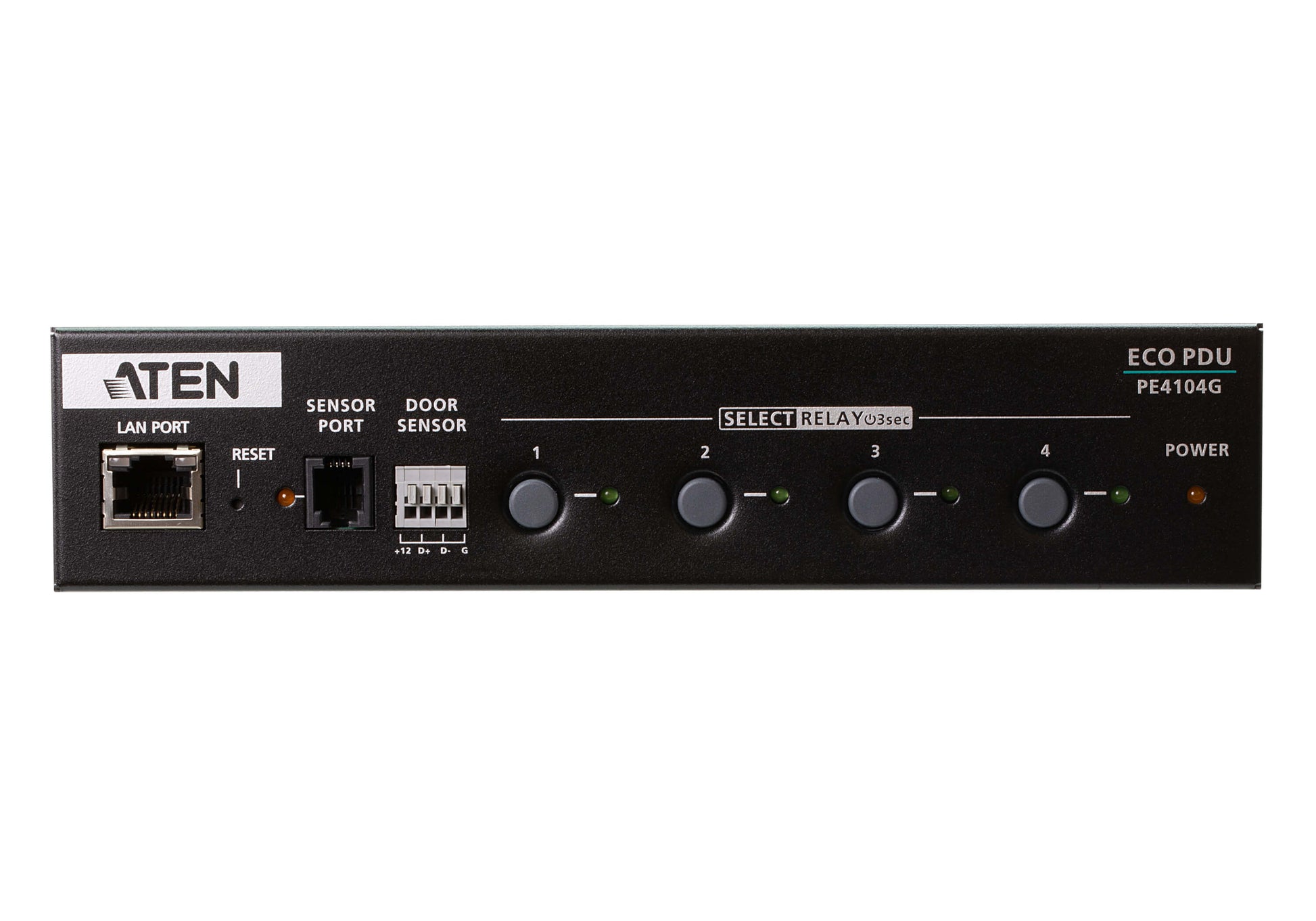 ATEN PE4104G IP Power Switch C13×4 – 1U Rack, IEC C14 Eingang, 3 m Kabel – Schwarz