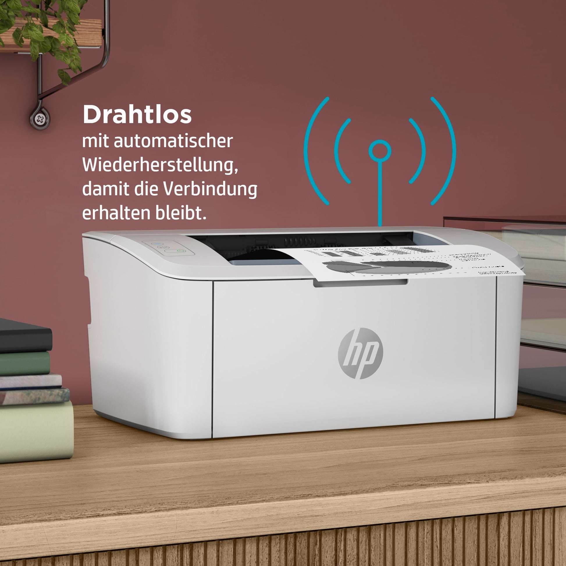 HP LaserJet M110w – Schwarz-Weiss, A4, WLAN, LAN, USB, 20 Seiten pro Minute, AirPrint, Mopria