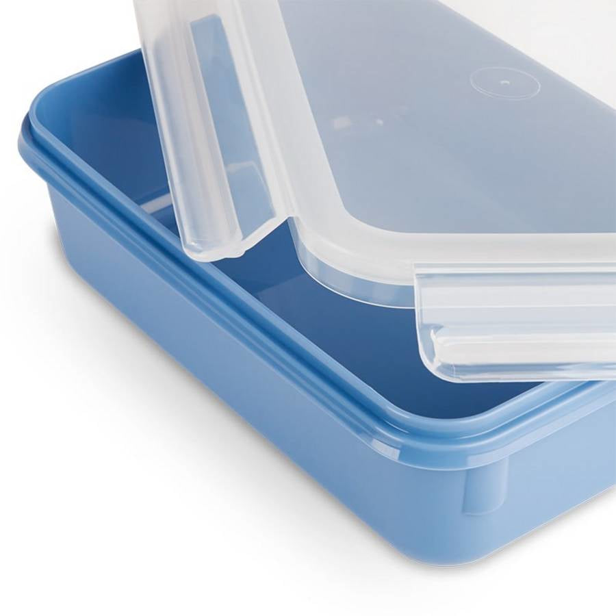 EMSA Vorratsdose 550 ml, 16,3 × 11,3 × 5,8 cm, Polypropylen (PP)/Thermoplastisches Elastomer (TPE), Blau