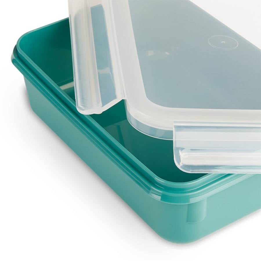 EMSA Vorratsdose 550 ml, 16,3 × 11,3 × 5,8 cm, Polypropylen (PP)/Thermoplastisches Elastomer (TPE), Petrol