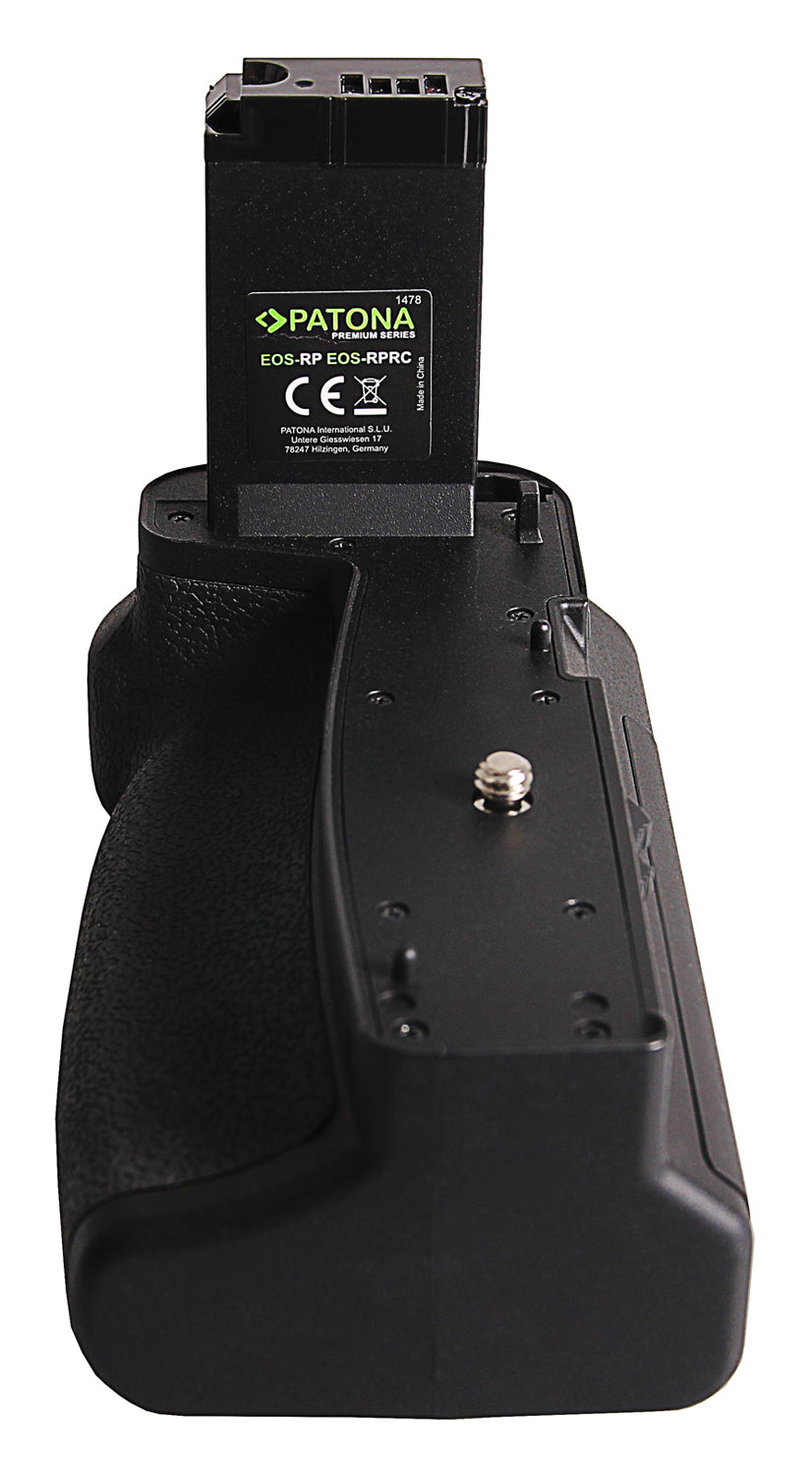 PATONA 1478 Batteriegriff – LP‑E17 (2×), mit Fernbedienung – für Canon EOS‑RP – Schwarz