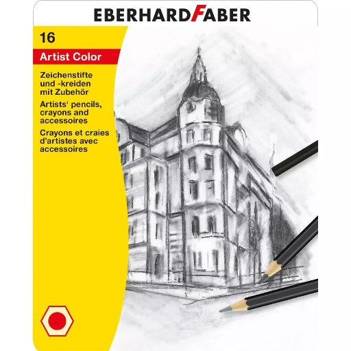 Eberhard Faber Artist Color Zeichenset – 16er-Set, Metalletui