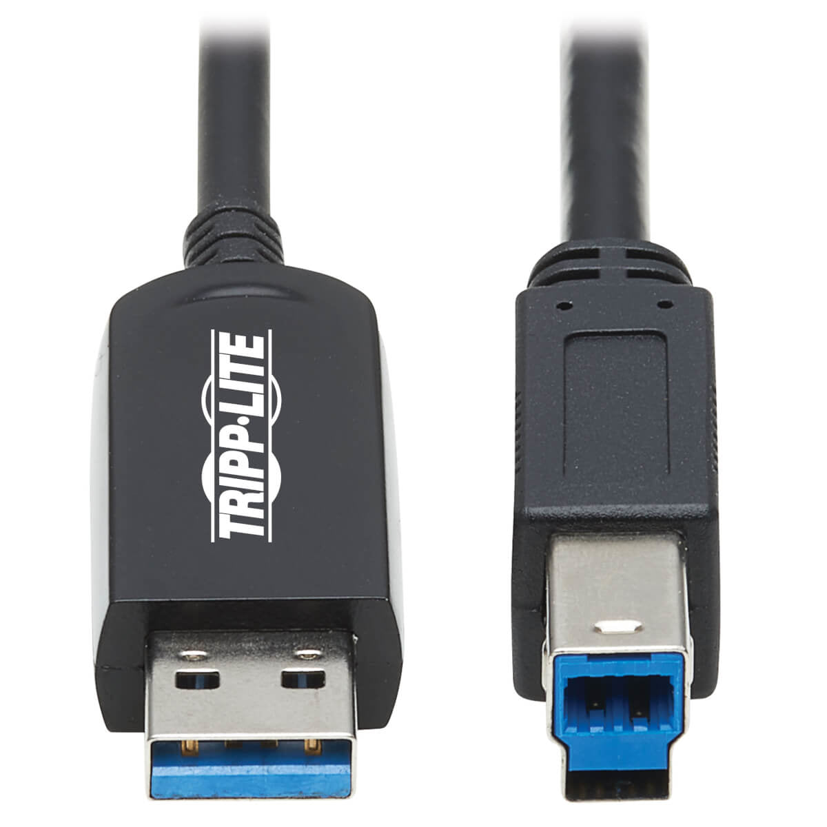 Tripp Lite USB-A auf USB-B Kabel – USB 3.2 Gen 1 (5 Gbit/s) – 20 m – Aktiv, PVC-Mantel – Schwarz