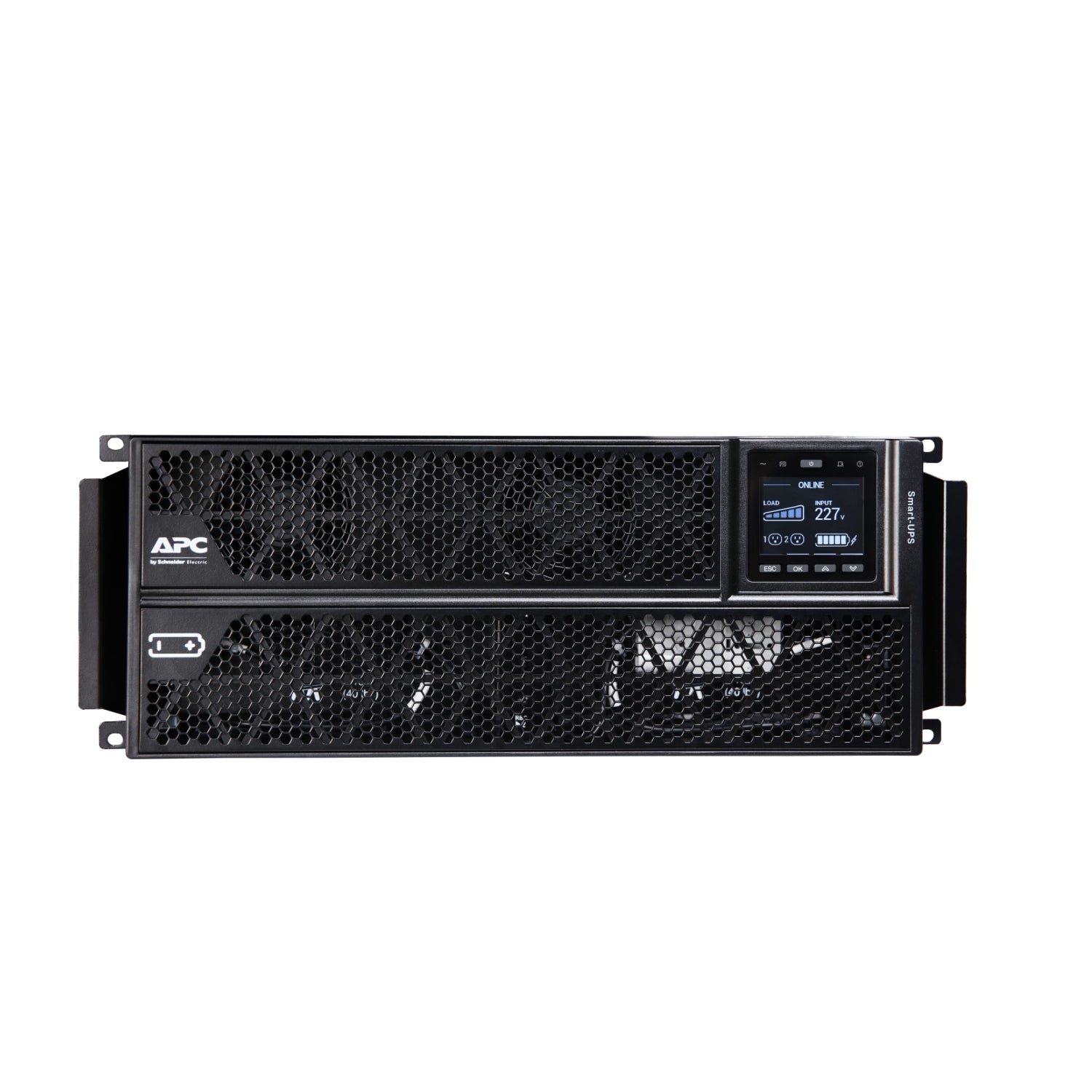 APC SRTG5KXLI USV 5 kVA/5000 W Online – 4U Rack/Tower – C13×2, C19×1, festverdrahtet (1P+N+E)