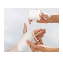 Lohmann & Rauscher Cellona Synthetikwatte Binde – 100 mm × 3 m, 4 Stück, Polyester, Weiss