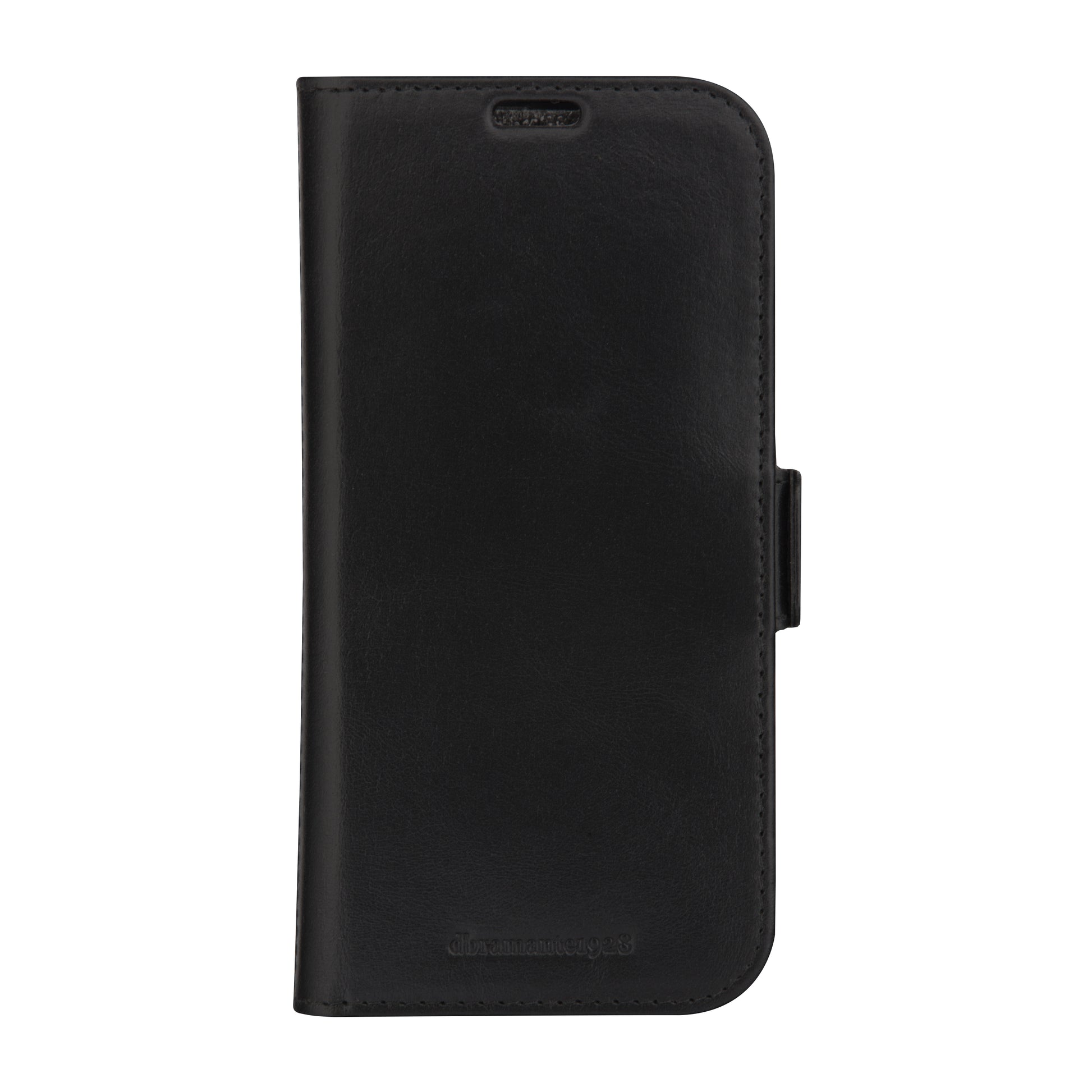 dbramante1928 Copenhagen Wallethülle – für Apple iPhone 15 Pro, mit Ständer, 3 Kartenfächer, Leder, Schwarz