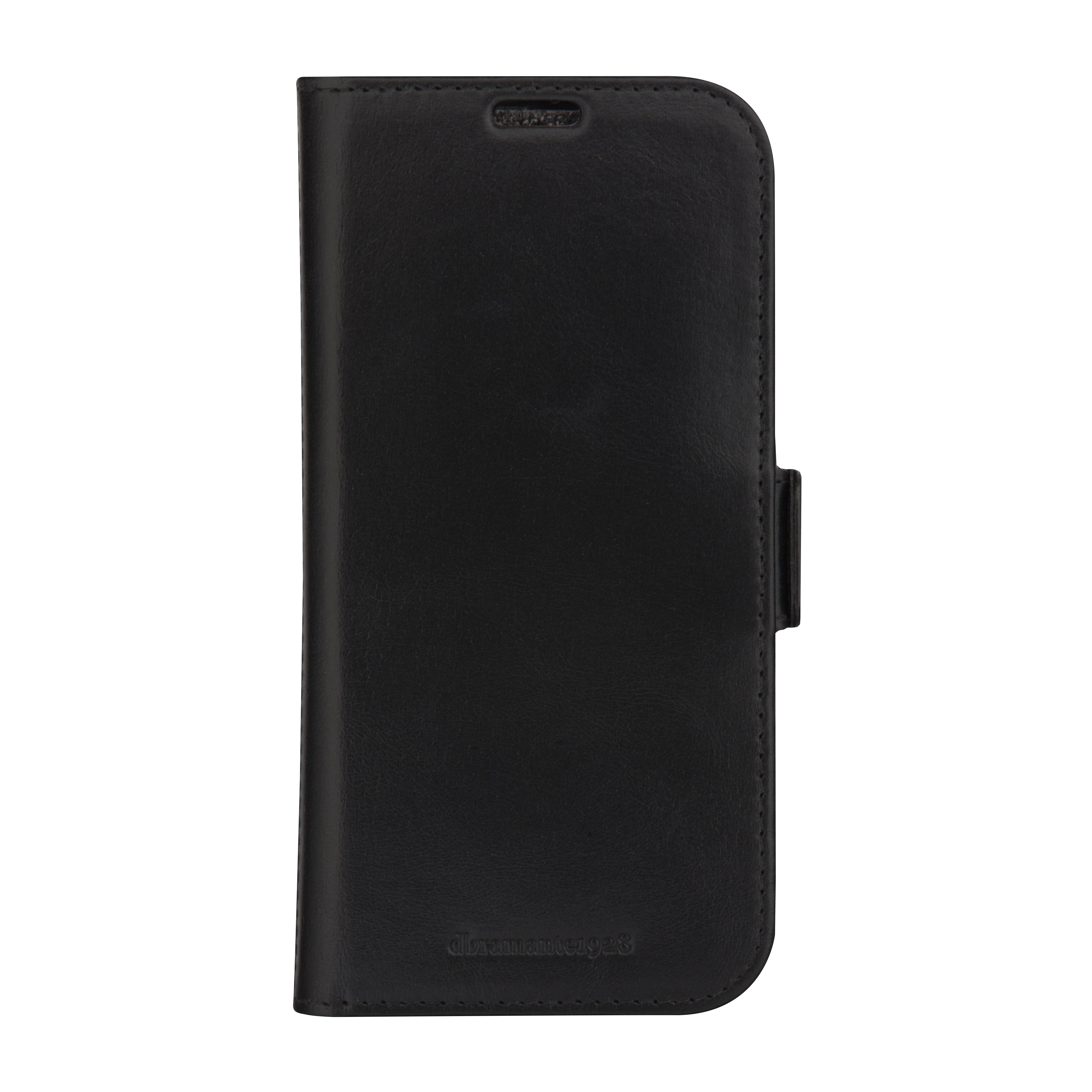 dbramante1928 Copenhagen Wallethülle – für Apple iPhone 15 Pro, mit Ständer, 3 Kartenfächer, Leder, Schwarz