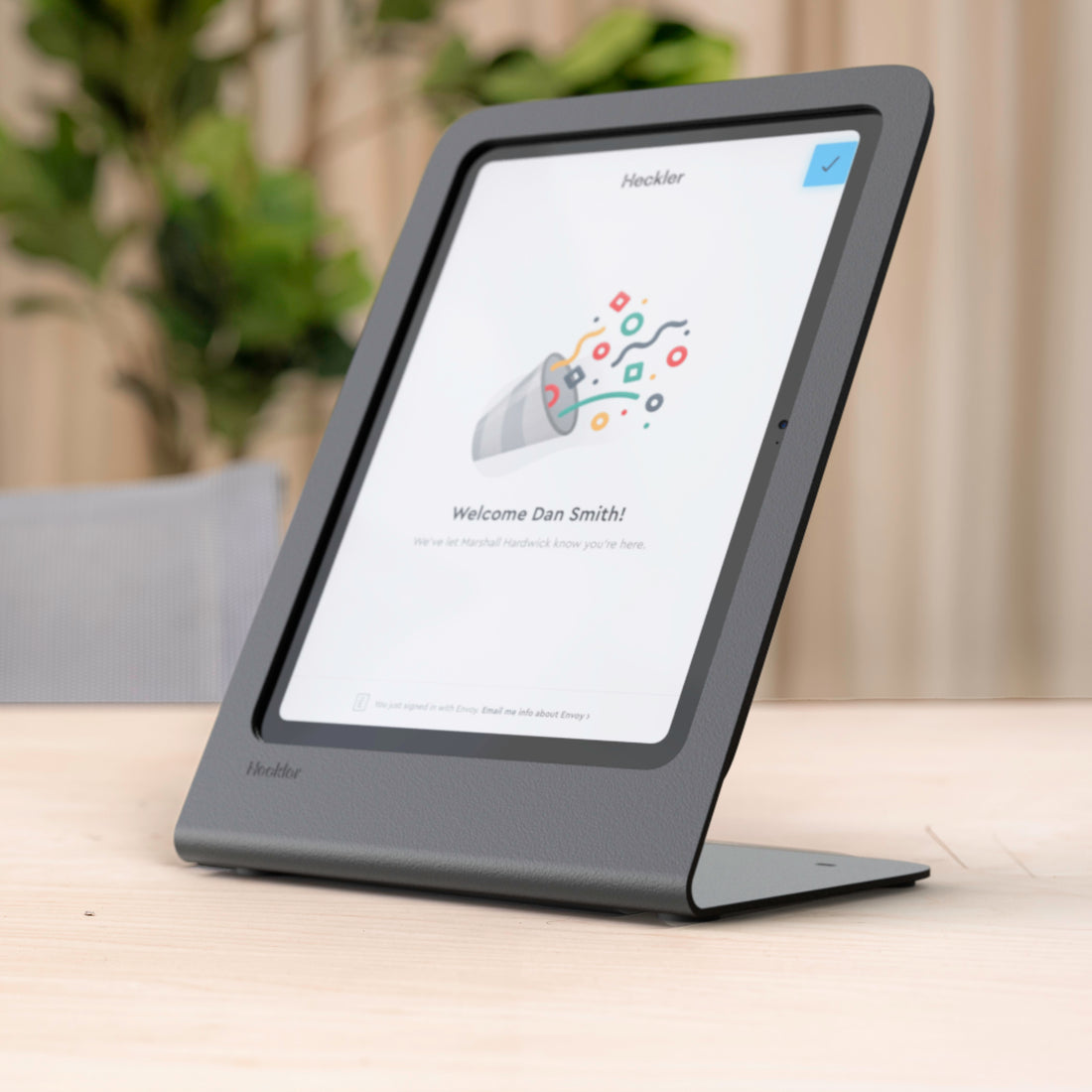 Heckler Design Tablet-Ständer – bis 10,2" – für Apple iPad 10 – Grau