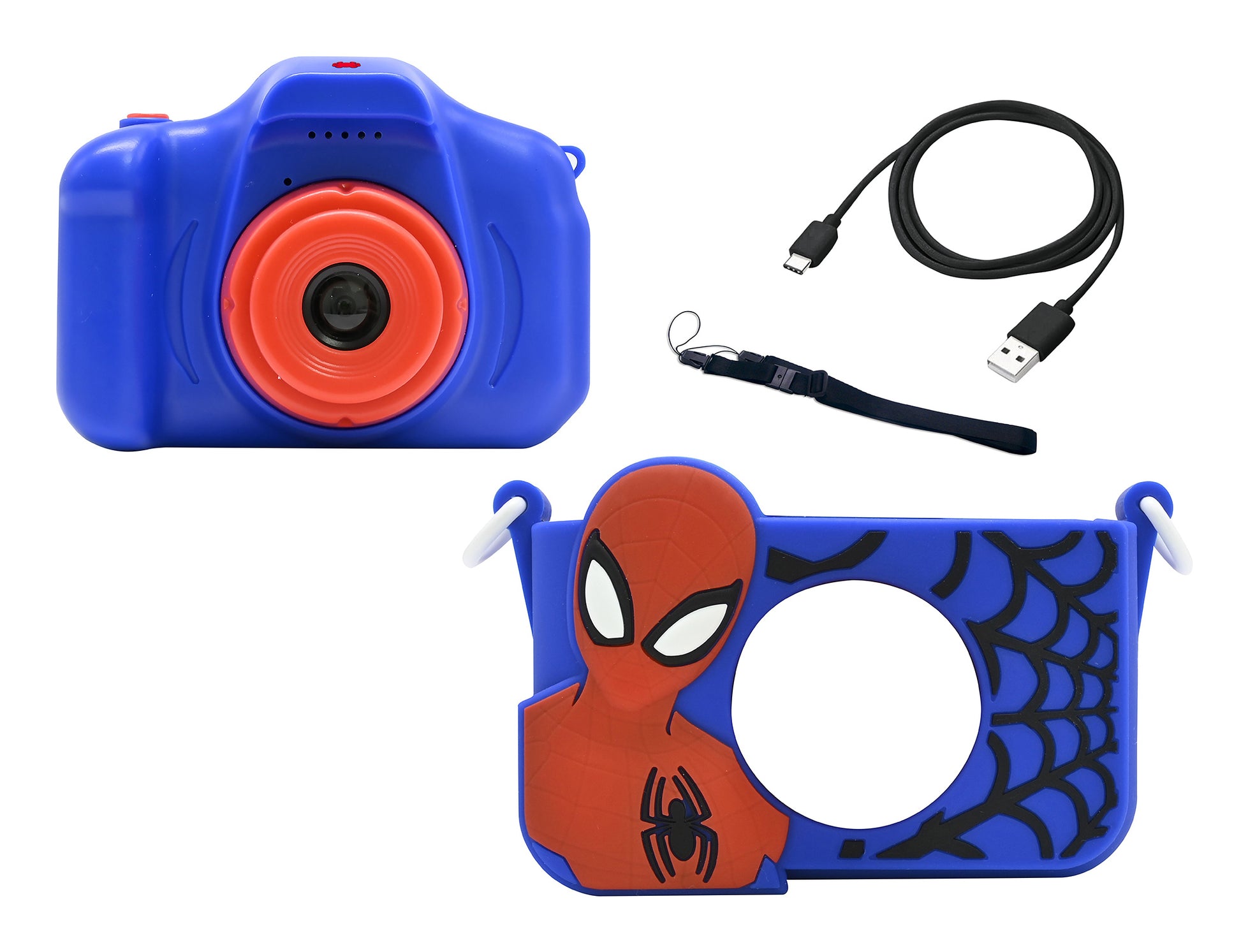 Lexibook DJ078SP Digitalkamera (Kinder) – Spider-Man – 5 MP, 1080×960 Video – 9,8×4,6×6,5 cm – 1 Stück – ab 3 Jahren