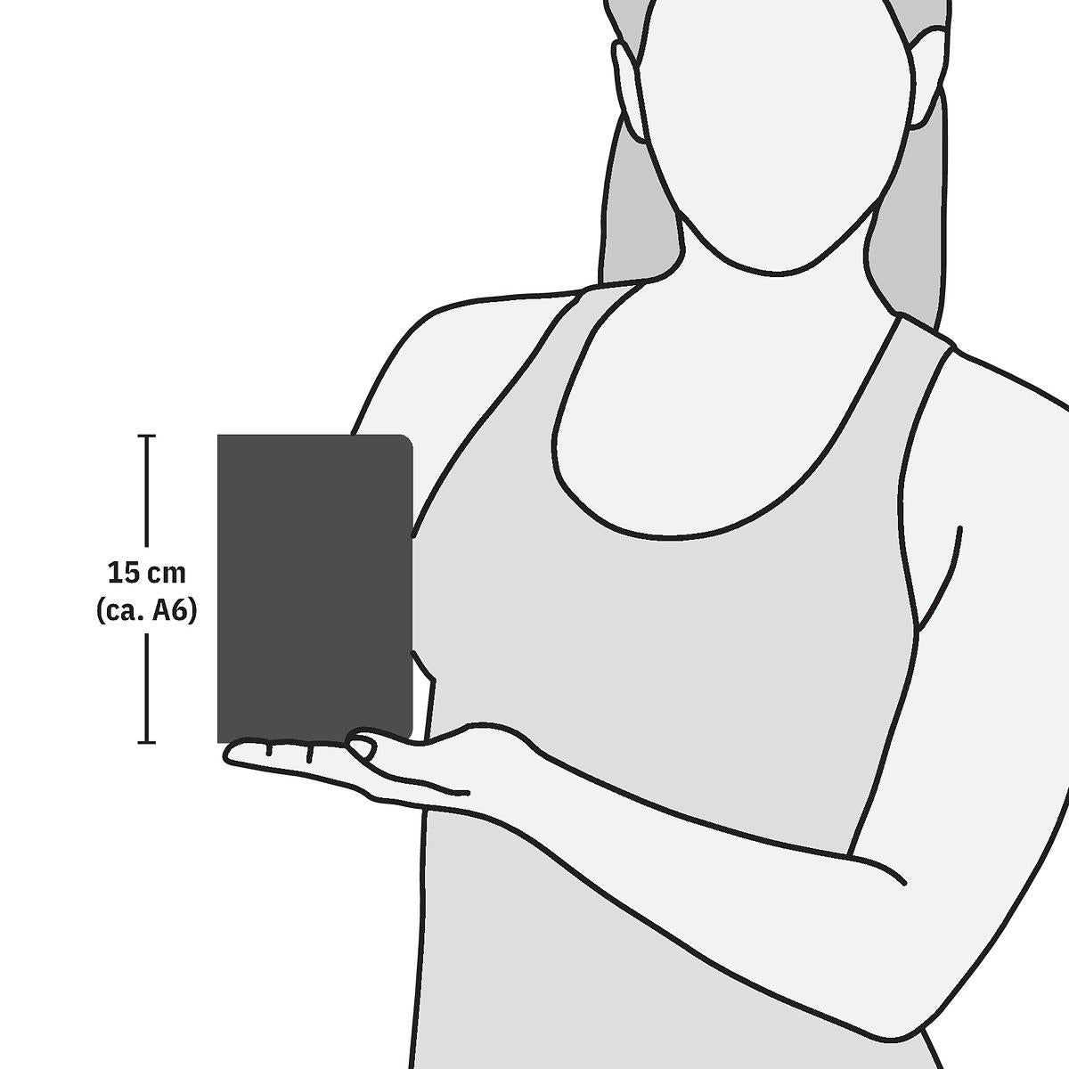 Sigel Notizbuch A6, liniert, Fadenheftung, 174 Seiten, perforiert, 80 g/m² – braun