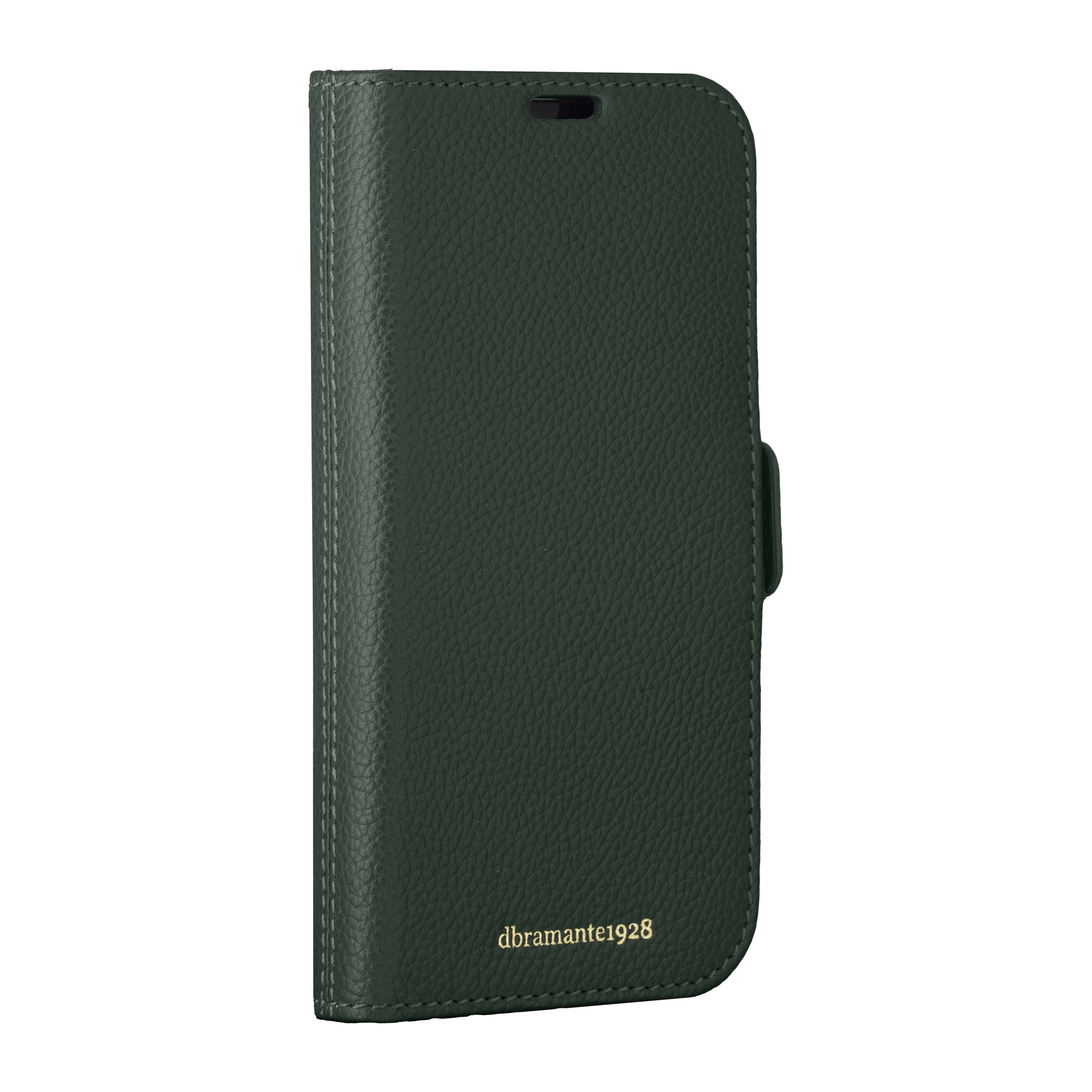 dbramante1928 New York Folio – für Apple iPhone 15 Pro Max, 3 Kartenfächer, Leder, Evergreen, Magnetverschluss