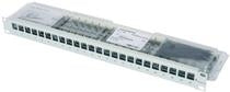 Telegärtner Modulträger 1U – Patchpanel Cat.6A (Klasse EA), 24× AMJ (RJ‑45), geschirmt, 19", grau