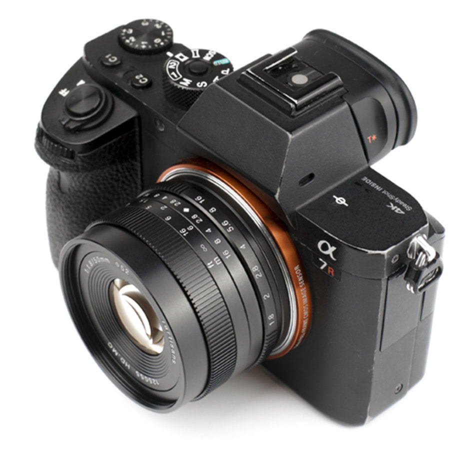 7Artisans A703B Objektiv – 50 mm f/1.8 – für Fujifilm X – Manuell, Schwarz, 52 mm Filter