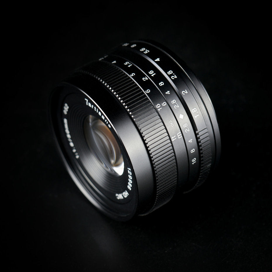7Artisans A703B Objektiv – 50 mm f/1.8 – für Fujifilm X – Manuell, Schwarz, 52 mm Filter