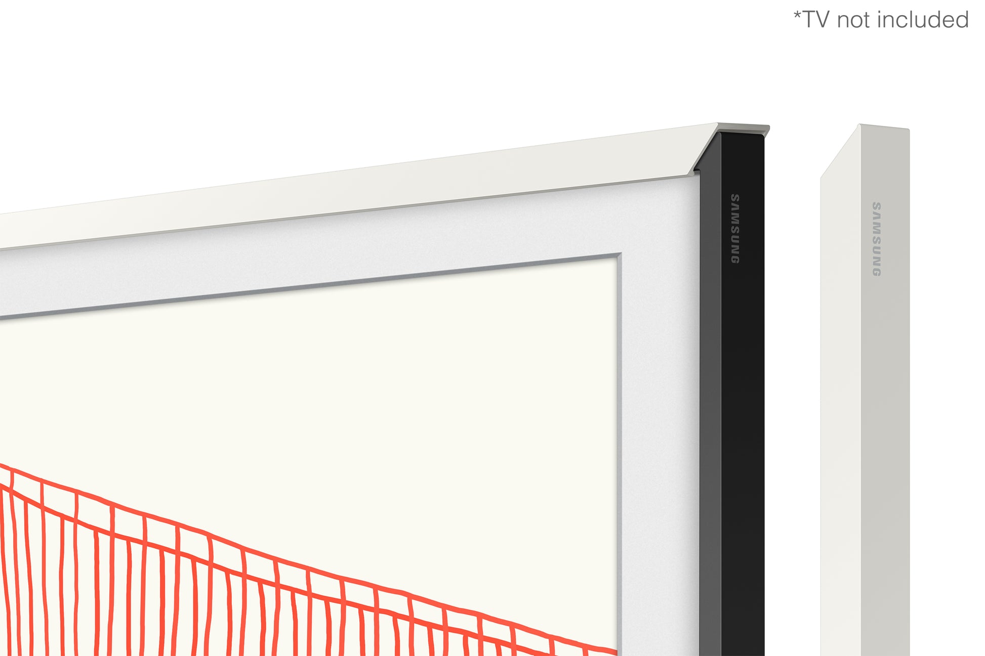 Samsung VG-SCFA55WTBXC Rahmen – für The Frame 5.0 (2021) (LS03A) und 55" Fernseher – Weiss