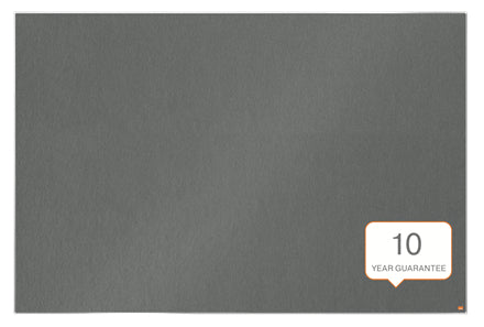 Nobo Pinnwand – Filz, Alurahmen – 180 × 120 cm, Grau, Impression Pro, für InvisaMount-Montagesystem